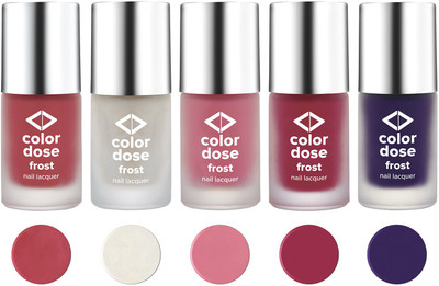 

COLOR DOSE Rosewood,Berry serup,Coral,Pearl White,Candy Floss Rosewood,Berry serup,Coral,Pearl White,Candy Floss(Pack of 5)