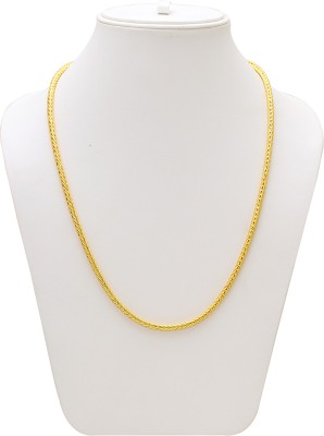 memoir Round snake body design super finish & flexible Gold-plated Plated Brass Chain