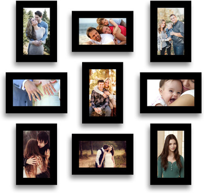 

Swadesi Stuff MDF Photo Frame(Black, 9 Photos)