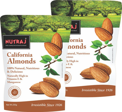 

Nutraj California Almonds - 2 x 250 gms Almonds(0 g, Pouch)