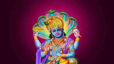 

Aabhaas Vishnu Wall Poster Fine Art Print(12 inch X 18 inch, Rolled)