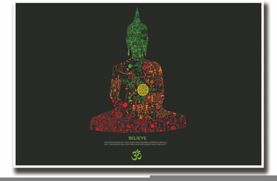 

Aabhaas Buddha Wall Poster Fine Art Print(12 inch X 18 inch, Rolled)