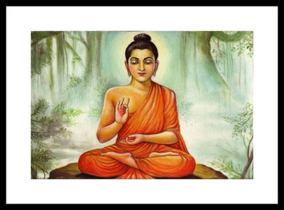 

Aabhaas Buddha Wall Poster Fine Art Print(12 inch X 18 inch, Rolled)