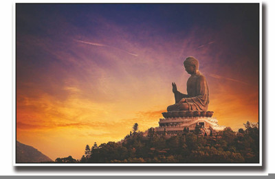 

Aabhaas Buddha Wall Poster Fine Art Print(12 inch X 18 inch, Rolled)