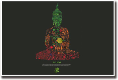 

Aabhaas Buddha Wall Poster Fine Art Print(12 inch X 18 inch, Rolled)