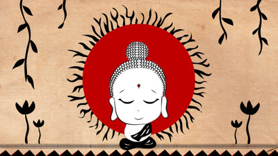 

Aabhaas Buddha Wall Poster Fine Art Print(12 inch X 18 inch, Rolled)