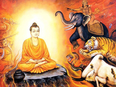 

Aabhaas Buddha Wall Poster Fine Art Print(12 inch X 18 inch, Rolled)