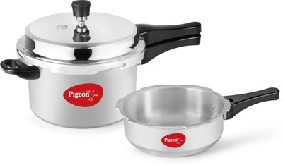 

Pigeon Calida combi 5 L, 3.5 L Pressure Cooker & Pressure Pan with Induction Bottom(Aluminium)