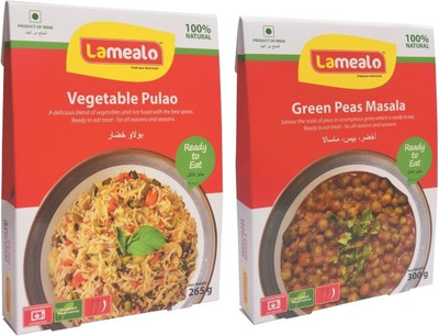 

Lamealo LAMEALO Combo - Vegetable Pulao + Green Peas Masala (Pack of 2) 565 g 565 g