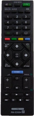 LipiWorld RM-ED054 LCD LED TV Universal Compatible For  LED LCD Sony Remote Controller(Black)