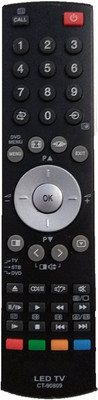 LipiWorld CT-90809 LED DVD TV Universal Compatible For LED DVD Toshiba Remote Controller(Black)