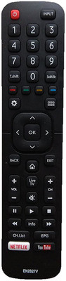 

LipiWorld EN2B27V NETFLIX AND YOU TUBE Compatible For VU LCD LED TV Remote Controller(Black)