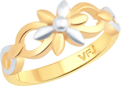 VIGHNAHARTA Traditional Flower Design Alloy Gold Plated Ring VIGHNAHARTA Traditional Flower Design Alloy Gold Plated Ring