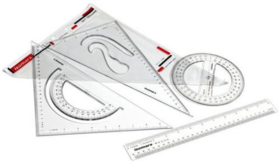 

Isomars Set Squares - Scholar - Set of 4 Ruler(Set of 4, Clear)