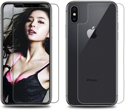 

ELV Front and Back Screen Guard for Apple iPhone X, Transparent