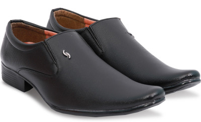 

High Fly Men's Synthetic Stylish Corporate Casuals, Formal Shoes, Office Shoes, Slip Ons (-10) For Men(Black