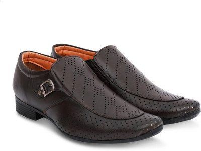 

High Fly Men's Synthetic Stylish Corporate Casuals, Formal Shoes, Office Shoes, Slip Ons (6-) For Men(Brown