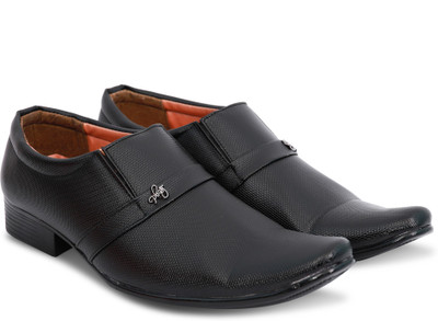 

High Fly Men's Synthetic Stylish Corporate Casuals, Formal Shoes, Office Shoes, Slip Ons (6-) Slip On For Men(Black