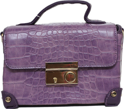 

Ravi Collections Women Casual Purple PU Sling Bag