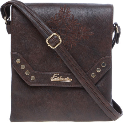 

Esbeda Women Casual Brown PU Sling Bag