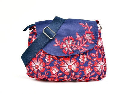 

Pickpocket Women Casual Blue Canvas Sling Bag