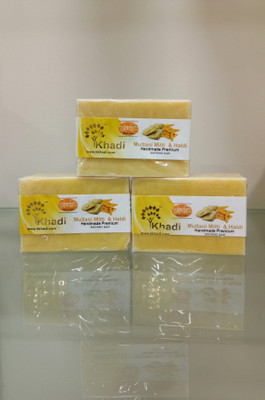 

Khadi MULTANI MITTI & HALDI SOAP PACK OF 3(375 g, Pack of 3)