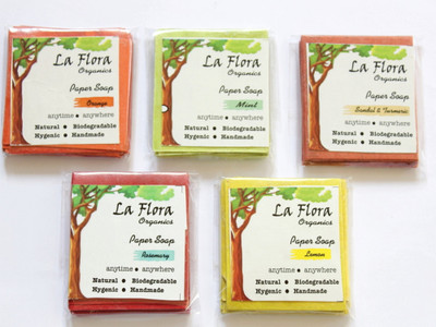 

La Flora Organics Handmade Paper Soap -set of 5 packs(100 g, Pack of 5)