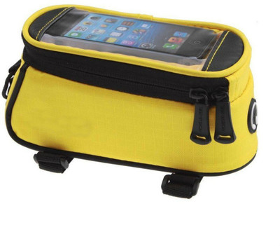 

Shrih Waterproof Bicycle Touch Screen Phone Front Tube Frame Beam Bag(Yellow, Frame Bag, Black;yellow