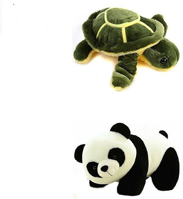

mega star combo cute panda 26 cm and tortoise - 9 cm(Multicolor)