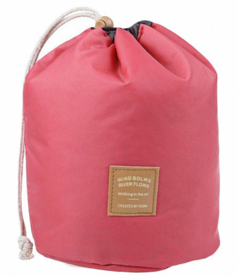

Swarish Waterproof Women Ladies Travel Dresser Polyster Makeup Toiletry Pouch Potli(Pink)