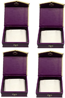 

Addyz pack of 4 single pair Big hanging Earring, Tops, studs jewellery Vanity Box(Purple, Ivory)