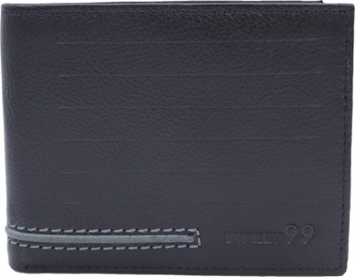

Street 99 Men Multicolor Genuine Leather Wallet(6 Card Slots), Black