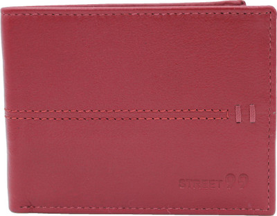 

Street 99 Men Red Genuine Leather Wallet(10 Card Slots)