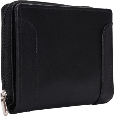 

whiteflower Girls Black Artificial Leather Wallet(6 Card Slots)