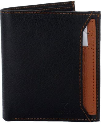 K London Men Black, Brown Artificial Leather Wallet(5 Card Slots)