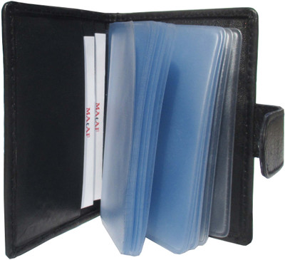 

MAtAF Men Black Genuine Leather Card Holder(4 Card Slots)