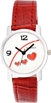 SAMEX LATEST STYLISH RED LOVE HEARTS POPULAR BEST PARTY WEAR CASUAL DISCOUNTED SALES DEAL PRICE STUDDED TRENDY COLOR Watch  - For Women   Watches  (SAMEX)
