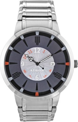 AIQON CR00027 Silver-Grey Analog Watch  - For Men   Watches  (Aiqon)