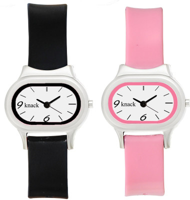 

KNACK 001K Black and pink simple and attractive women Watch Watch - For Girls