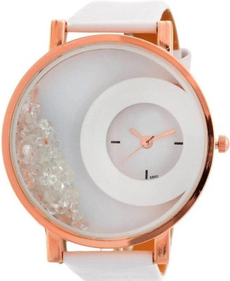 VITREND Half-Moon Style inner White Stones Designer New Hybrid Watch  - For Women   Watches  (Vitrend)
