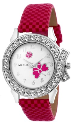 Abrexo Abx-5009Pink Crystal Studded Watch  - For Women   Watches  (Abrexo)