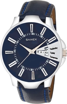 SAMEX LATEST STYLISH BLUE COLORED BRANDED TRENDY BEST TRENDY CASUAL DISCOUNTED SALES PRICE CASUAL BIG DIAL WATCH Watch  - For Men   Watches  (SAMEX)