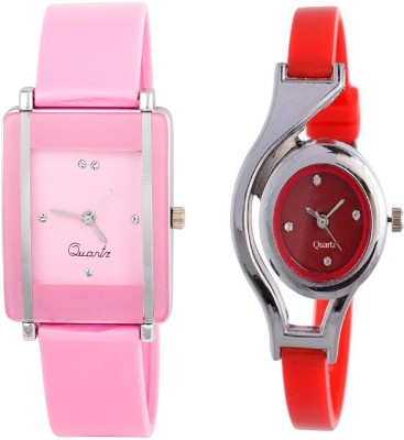 ReniSales NEW STYLISH MULTICOLOR SQUARE ROUND DIAL COMBO WATCH104 Watch  - For Girls   Watches  (ReniSales)
