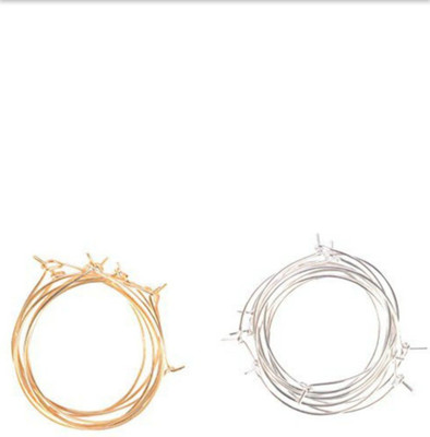 

BestUBuy Bali rings earrings DIY findings golden & silver combo medium size for earrings/ jewelry making, pack of 100
