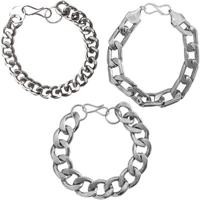 rich & famous Metal Rhodium Bracelet Set