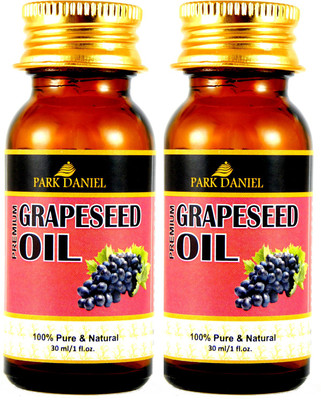 PARK DANIEL Premium Grapeseed Oil Combo pack of 2 bottles of 30 ml(60 ml)(60 ml)