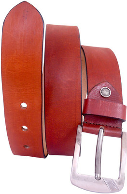 

Dreamship Men Formal Red Genuine Leather Belt, Multi