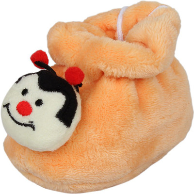 BabyShower Booties(Toe to Heel Length - 10 cm Peach)
