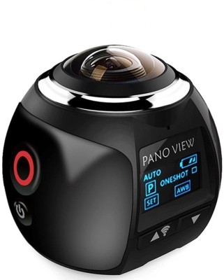 View ZVR 360 DEGREE VIEW 8G+IR,FNO2.4,FOV:2200 Sports & Action Camera(Black)  Price Online