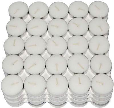 

Clouds Gallery Wax Tea Light Candle | Unscented Tealights | Premium Tea Light Smokeless Candles | Tea Light Candles (White, Set of 50) Candle(White, Pack of 50)
